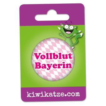 Ansteckbutton Vollblut Bayerin an Eurolochkarte